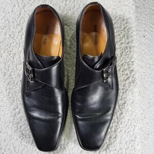 Magnanni Marco II Monk Strap Leather Dress Shoes slip-on loafers  Size 9.5